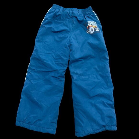 👣 5/$25 - Blue Lightweight Lined Ski Pant w/ Monster Truck Graphic - Picture 2 of 3